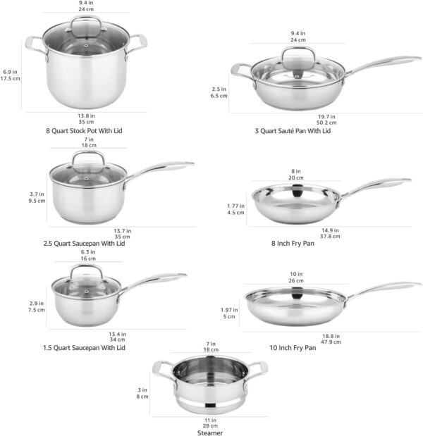 Stainless Steel Cookware Set - Image 2